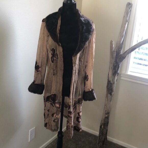 Beautiful brown silk blend duster - Picture 4 of 6